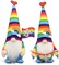 Pride Rainbow Gnome Plush Set – 2PCS Love Gay Stuffed Plush Gnomes for Home Decor – Rainbow Queer Lesbian LGBT Flag Signs – LGBTQ Pride Month Indoor, Office & Shelf Decorations